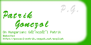 patrik gonczol business card